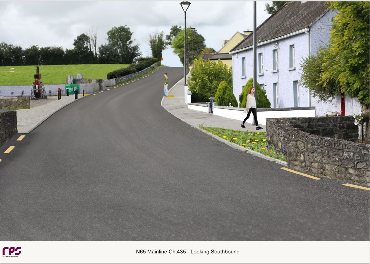 N65 Carrigahorig Village Pavement Scheme road image 1