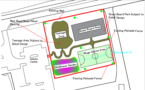 Proposed layout of park