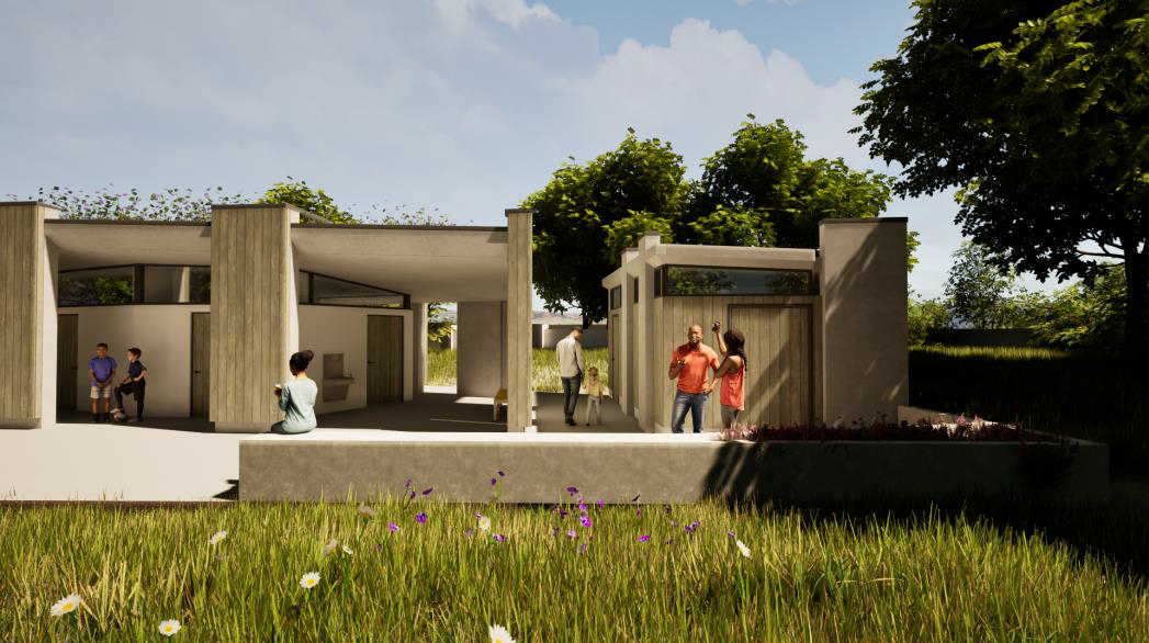 Artist impression of the new changing rooms