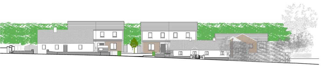 Drawing of the new houses in Rathcabin