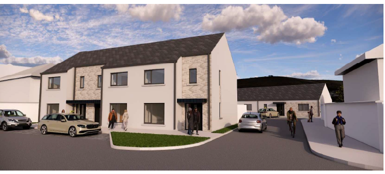 Artist impression of the new homes